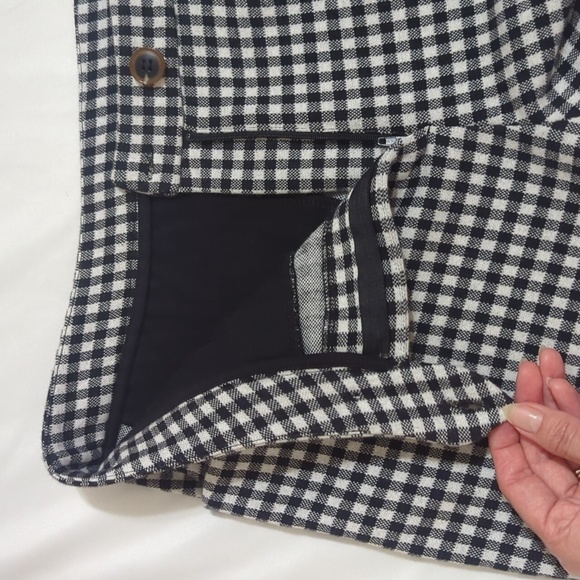 ANTHROPOLOGIE The Essential Crop Flare Pants Color Black/White Size 2 - Picture 16 of 16